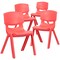 Flash Furniture Red Plastic Stackable School Chair with 15.5'' Seat Height, PK4 4-YU-YCX4-005-RED-GG - alternate 9
